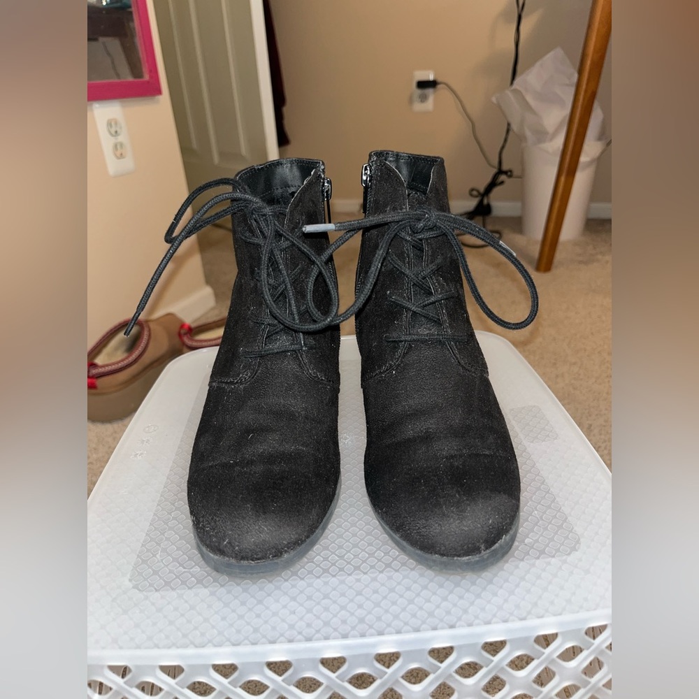 Black Wedge, Ankle Bootie